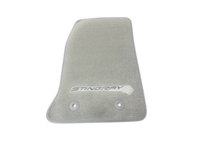 GM First-Row Premium Carpeted Floor Mats in Gray with Stingray Script 22801665