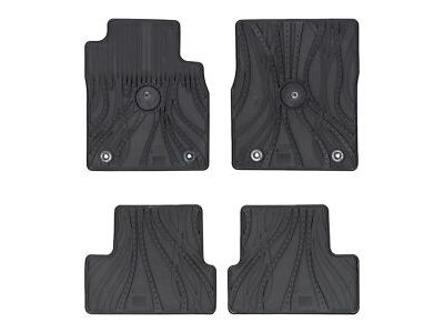 GM Front and Rear All-Weather Floor Mats in Jet Black with Buick Logo 22890577