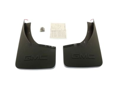 GM Rear Molded Splash Guards in Black with GMC Logo 22894866