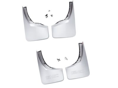 GM Rear Molded Splash Guards in Quicksilver Metallic 22902409