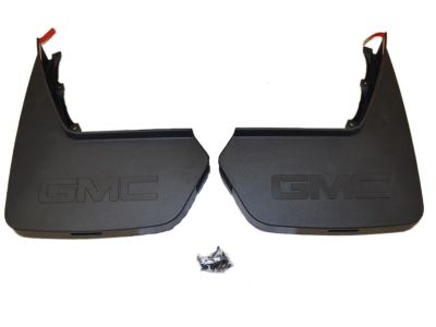 GM Rear Molded Splash Guards in Black with GMC Logo 22922769