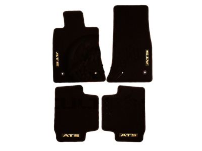 GM First-and Second-Row Premium Carpeted Floor Mats in Kona Brown with ATS Script 22937097