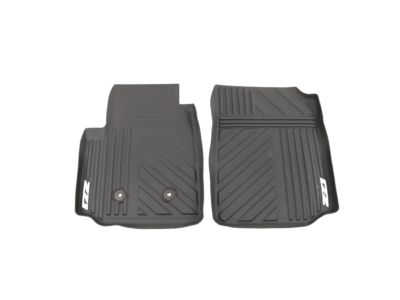 GM First-Row Premium All-Weather Floor Mats in Jet Black with Z71 Logo 22968487