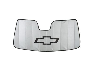 GM Front Sunshade Package in Silver with Bowtie Logo in Black (for Vehicles with Lane Departure Warning) 22987432