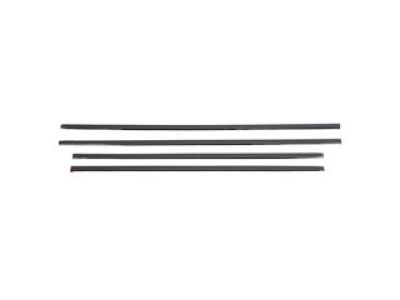 GM Front and Rear Door Moldings in Black 22998774