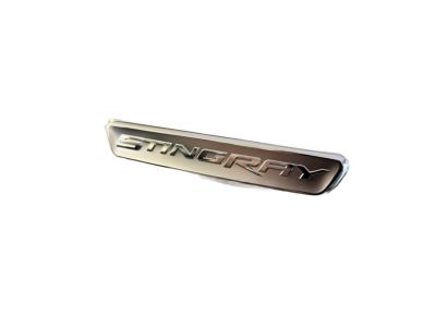 GM Instrument Panel Emblem in Chrome with Stingray Script 23138326