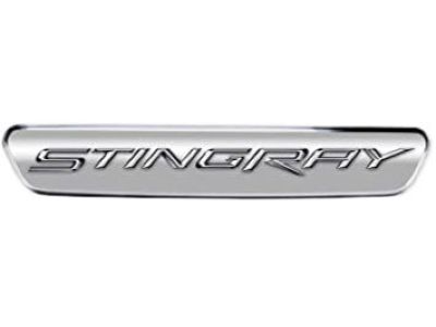 GM Instrument Panel Emblem in Black with Stingray Logo 23138327