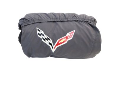 GM Premium All-Weather Outdoor Car Cover in Gray and Black with Z06 Logo 23187876