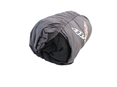 GM Premium All-Weather Outdoor Car Cover in Gray and Black with Z06 Logo 23187876