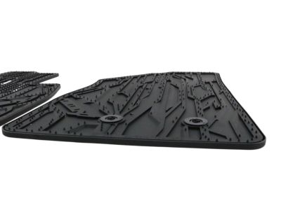 GM First-and Second-Row Premium All-Weather Floor Mats in Jet Black with Volt Script 23201124