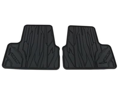 GM First-and Second-Row Premium All-Weather Floor Mats in Jet Black with Volt Script 23201124