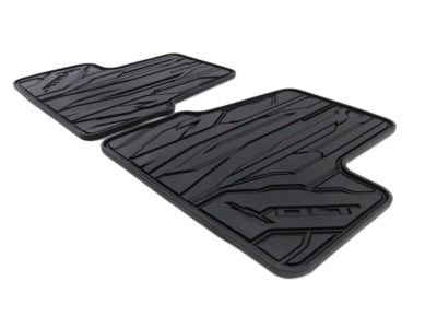 GM First-and Second-Row Premium All-Weather Floor Mats in Jet Black with Volt Script 23201124