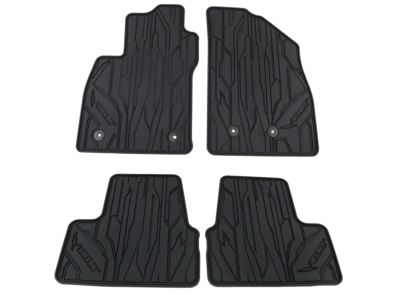 GM First-and Second-Row Premium All-Weather Floor Mats in Jet Black with Volt Script 23201124