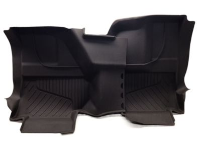 GM Double Cab Second-Row Interlocking Premium All-Weather Floor Liner in Cocoa 23237405