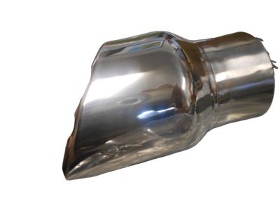 GM 3.6L Polished Stainless Steel Dual-Wall Angle-Cut Exhaust Tip with Bowtie Logo 23238759