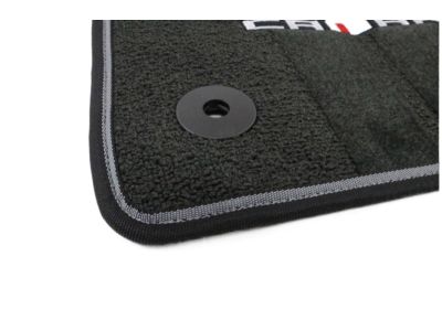 GM First-and Second-Row Premium Carpeted Floor Mats in Jet Black with Gray Stitching and Camaro Script 23240684