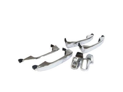 GM Front and Rear Side Door Outside Handles in Chrome with Lock Cylinder Cap 23255873