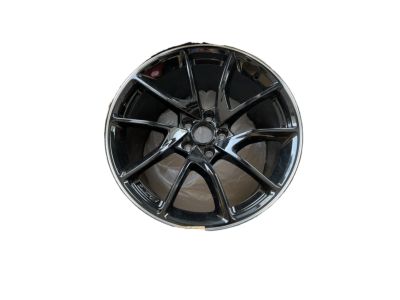 GM 20x12-Inch Aluminum 5-Split-Spoke Rear Wheel in Black with Machined Groove 23319267