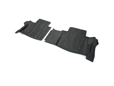 GM Second-Row Interlocking Premium All-Weather Floor Liner in Jet Black 23356364