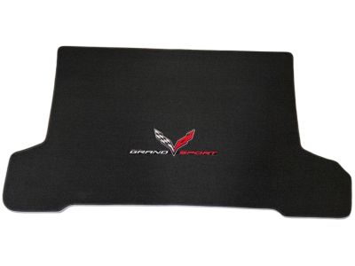 GM Premium Carpeted Cargo Area Mat in Jet Black with Z06 Logo (for Convertible Models) 23409865