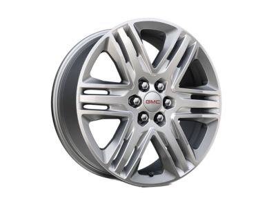 GM 20x8-Inch Aluminum 6-Split-Spoke Wheel in Sterling Silver 23413107