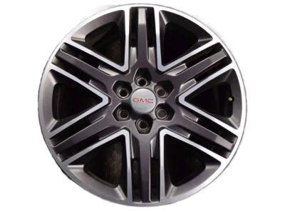 GM 20x8-Inch Aluminum 6-Split-Spoke Wheel in Satin Graphite Finish with Ultra Bright Machined Face 23413108