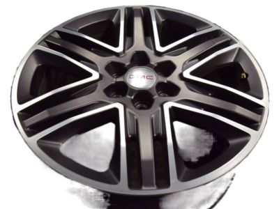 GM 20x8-Inch Aluminum 6-Split-Spoke Wheel in Satin Graphite Finish with Ultra Bright Machined Face 23413108