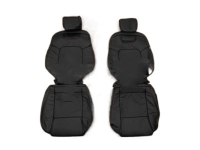 GM Rear Seat Cover Set in Jet Black with Bowtie Logo (without Armrest) 23438867