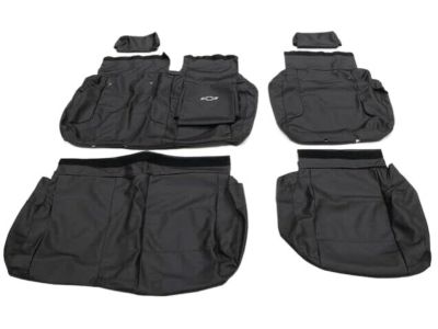 GM Crew Cab Rear Seat Cover Set in Black (with Armrest) 23443852