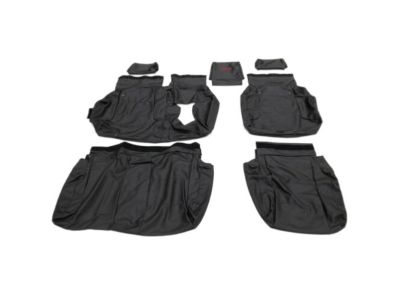 GM Crew Cab Rear Seat Cover Set in Black (with Armrest) 23443853