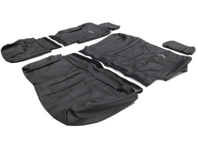 GM Double Cab Rear Seat Cover Set in Black (without Armrest) 23443854