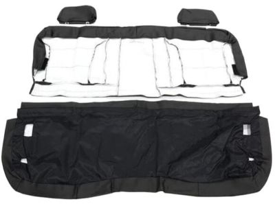 GM Double Cab Rear Seat Cover Set in Black (Bench Seat without Armrest) 23443857