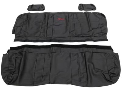 GM Double Cab Rear Seat Cover Set in Black (Bench Seat without Armrest) 23443857