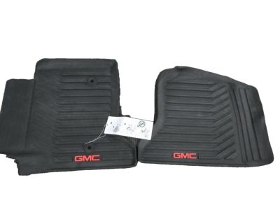 GM First-Row Premium All-Weather Floor Mats in Jet Black with GMC Logo 23452756