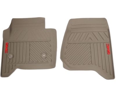 GM First-Row Premium All-Weather Floor Mats in Dune with GMC Logo 23452762