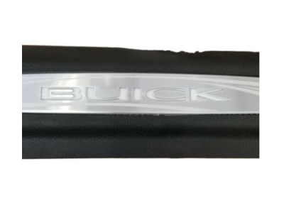 GM Illuminated Front Door Sill Plates in Stainless Steel with Ebony Surround and Buick Script 42500567