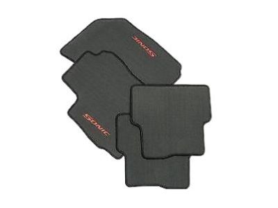 GM First- and Second-Row Premium Carpeted Floor Mats in Pewter with Sonic Script 42556006