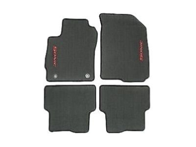 GM First- and Second-Row Premium Carpeted Floor Mats in Pewter with Sonic Script 42556006