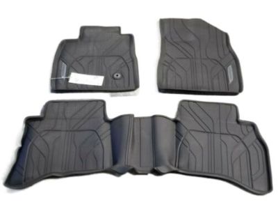 GM First- and Second-Row Premium All-Weather Floor Liners in Jet Black with Chevrolet Script for AWD Models 42669373