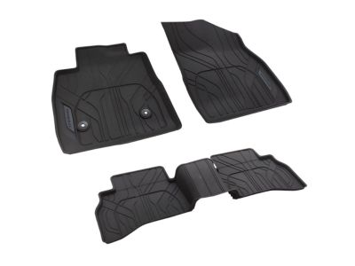GM First- and Second-Row Premium All-Weather Floor Liners in Jet Black with Chevrolet Script for AWD Models 42669373