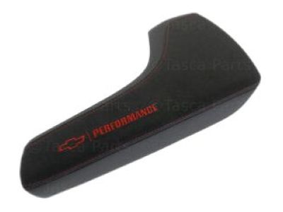 GM Floor Console Lid in Black with Chevrolet Performance Logo in Red Stitching 84022486