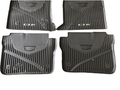 GM First- and Second-Row Premium All-Weather Floor Mats in Maple Sugar with Cadillac Logo and CT6 Script 84025490