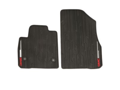 GM First-Row Premium All-Weather Floor Mats in Jet Black with GMC Logo 84038455