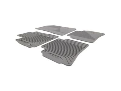 GM Front and Rear Premium All-Weather Floor Mats in Dark Atmosphere with Malibu Script 84038942