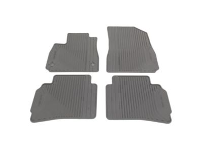 GM Front and Rear Premium All-Weather Floor Mats in Dark Atmosphere with Malibu Script 84038942