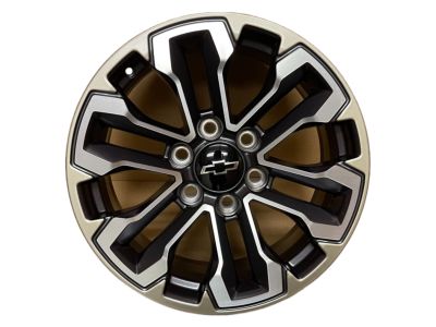 GM 18x8.5-Inch Aluminum Multi-Spoke Wheel in Satin Graphite with Gold Oxide Finish and Machined Face 84040796