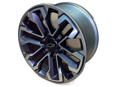 GM 18x8.5-Inch Aluminum Multi-Spoke Wheel in Satin Graphite with Gold Oxide Finish and Machined Face 84040796