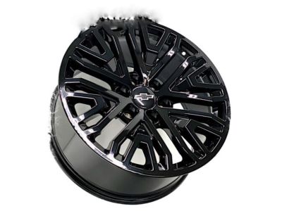 GM 22x9-Inch Aluminum Wheel in Low Gloss Black with Select Machine Face 84040799