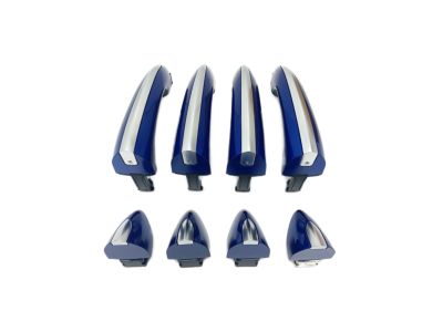 GM Front and Rear Exterior Door Handles in Kinetic Blue Metallic 84042538