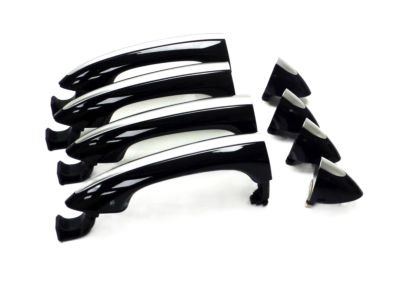 GM Front and Rear Exterior Door Handles in Mosaic Black Metallic 84042542